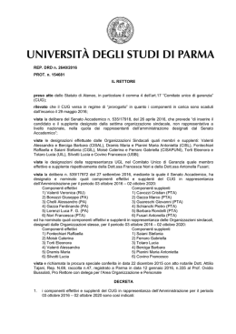unità organizzativa responsabile - Università degli Studi di Parma