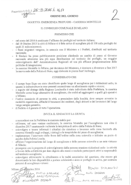 Leggi il testo dell`Ordine del Giorno