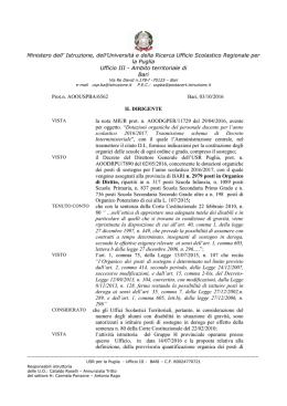 Decreto n. 6562 del 3/10/2016 - Ambito Territoriale per la provincia