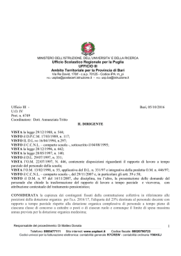 Nota n.6749 del 5/10/2016 - Ambito Territoriale per la provincia di Bari