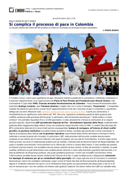 Si complica il processo di pace in Colombia