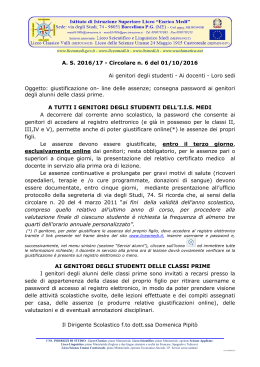 Circolare n. 6/2016 - Liceo Scientifico "E. Medi"