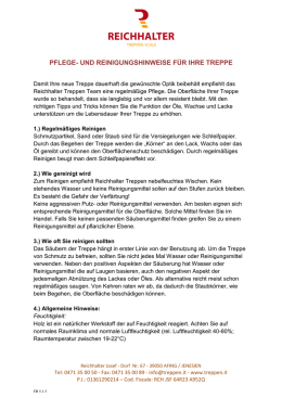 Pflegehinweise - Reichhalter Treppen