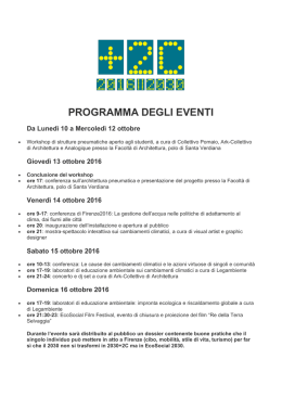 programma degli eventi - Il sito di Legambiente Firenze