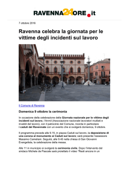 Ravenna celebra la giornata per le vittime degli