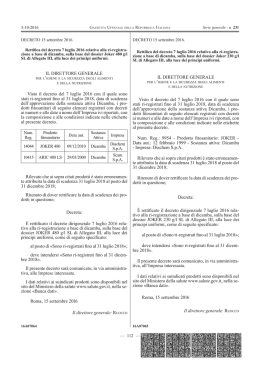 112 &mdash; IL DIRETTORE GENERALE Visto il decreto del 7