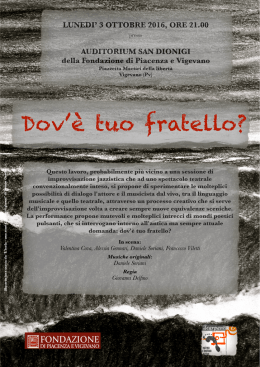 Programma in  - Fondazione di Piacenza e Vigevano