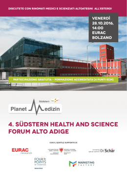 4. Südstern Health and Science Forum Alto Adige