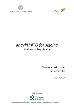 Scarica la sintesi del progetto #hackUniTO for Ageing