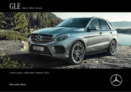 GLE Sport Utility Vehicle Listino prezzi: valido dal - Mercedes-Benz