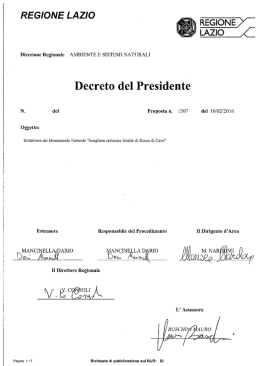 D.M. proposta n. 1507 del 10/02/201