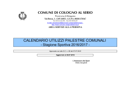 Calendario s.s. 2016-17 - Comune di Cologno al Serio
