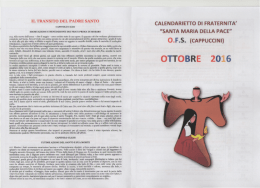 Calendario Ottobre 2016 - Fraternita O.F.S. Palermo