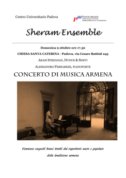 Sheram Ensemble - Associazione Italia Armenia