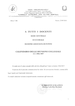 Piano Annuale delle Attivit&agrave;