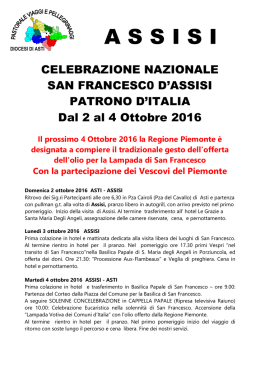 Assisi programma pellegrinaggio