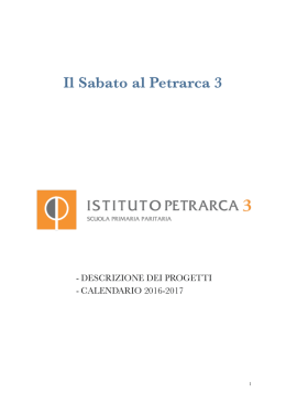 Il progetto - Istituto Petrarca 3 Palermo
