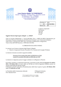 Per leggerla - Liceo Porporato
