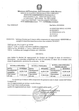 Indizione elezioni anno scolastico 2016/2017