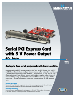 Serial PCI Express Card with 5 V Power Output