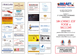 Premio Letterario SAN LORENZO 2017