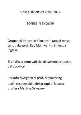 Songs in English - galileivr.gov.it