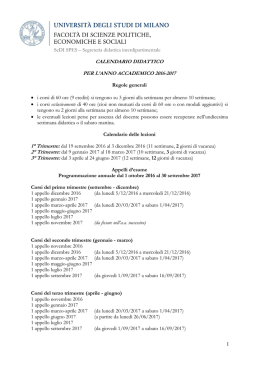 1 SeDI SPES &ndash; Segreteria didattica interdipartimentale
