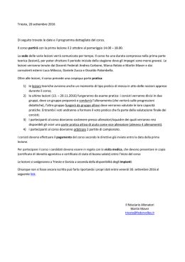 lettera ai corsisti - FIPAV Comitato Provinciale di Gorizia