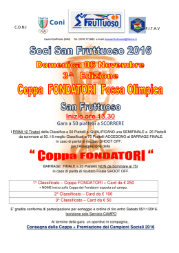Coppa FONDATORI - TAV San Fruttuoso