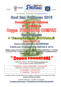 Coppa FONDATORI - TAV San Fruttuoso