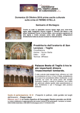 per il programma e i costi carica la locandina