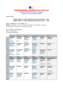 1 prova campionato di categoria e specialit&agrave; RIMINI