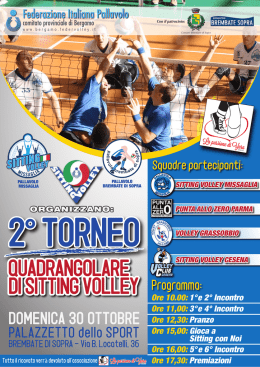 2° Torneo Quadrangolare di Sitting Volley