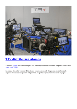 TAV distribuisce Atomos - Monitor