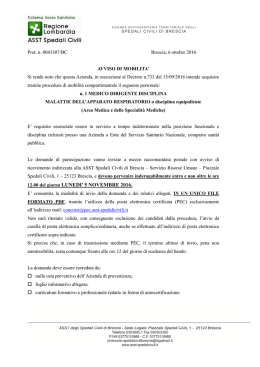 Lettura del Bando - formato pdf - Azienda Ospedaliera Spedali Civili