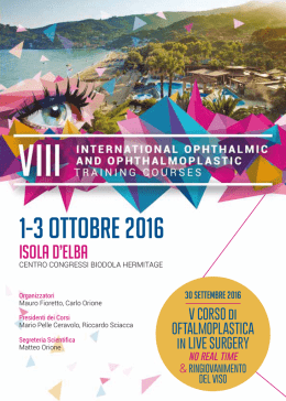 1-3 ottobre 2016 - AICPE Associazione Italiana di Chirurgia Plastica