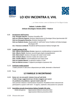 Programma - Associazione Italiana Famiglie VHL