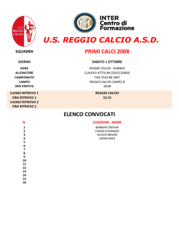 primi calci 2008 - US Reggio Calcio ASD