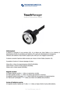 TouchManager - Tecnosicurezza