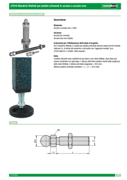 27810 Mandrini filettati per piedini articolati in acciaio o