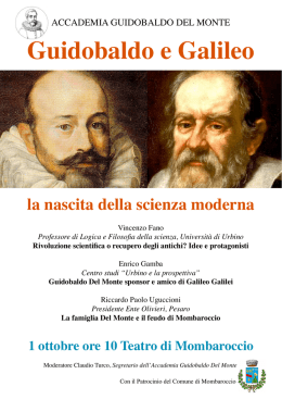 Guidobaldo e Galileo - Università degli Studi di Urbino