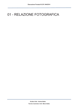 01 Relazione fotografica