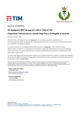 nota stampa - Telecom Italia