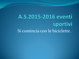 AS2015-2016 eventi sportivi