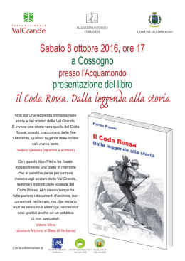 locandina PISANO2 - Associazione Gruppo Escursionisti Val Grande