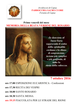 7 ottobre 2016 - missione parrocchia sacro cuore
