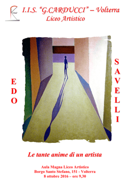 Le tante anime di un artista - Edmondo Savelli