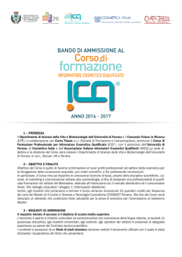 formazione - Informatore Cosmetico Qualificato