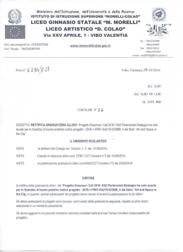 CIRCOLARE N. 16 - IIS Morelli