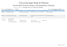 Teorie della comunicazione - Università degli Studi di Palermo